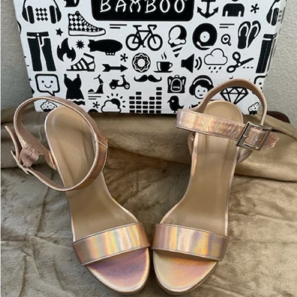 Bamboo Rose Gold Wedges